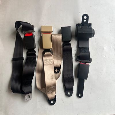 Universal 2-Point Bus Seat Belt 22kN Static Breaking 50k Buckle Cycle 47mm Webbing Passenger Safety