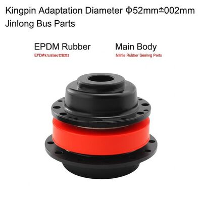 Kingpin Adaptation Diametro φ52mm±002mm Jinlong Bus Parts EPDM Rubber Main Body Nitrile Rubber Sealing Parts Componenti per la riparazione degli autobus
